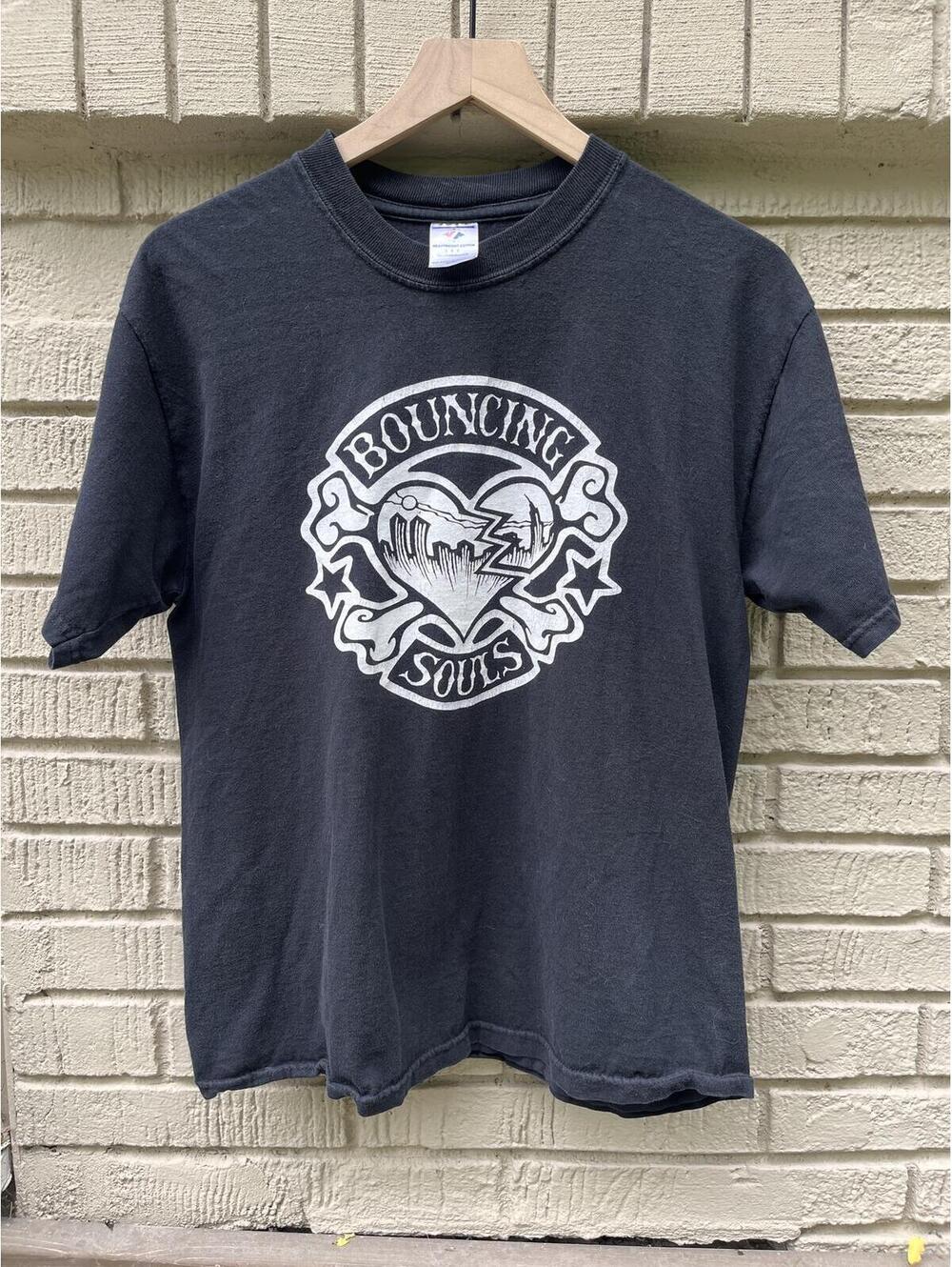 Jerzees Bouncing Souls L Large Heavyweight Cotton Punk Skater Hardcore - flaws